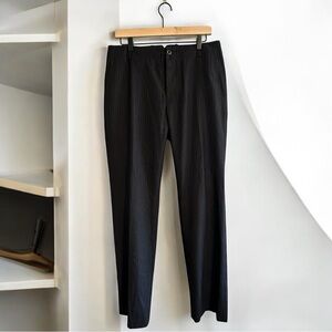 Club Monaco Wool Cashmere Blend Suit Trouser Pants in Black Pinstripe Size 33x32